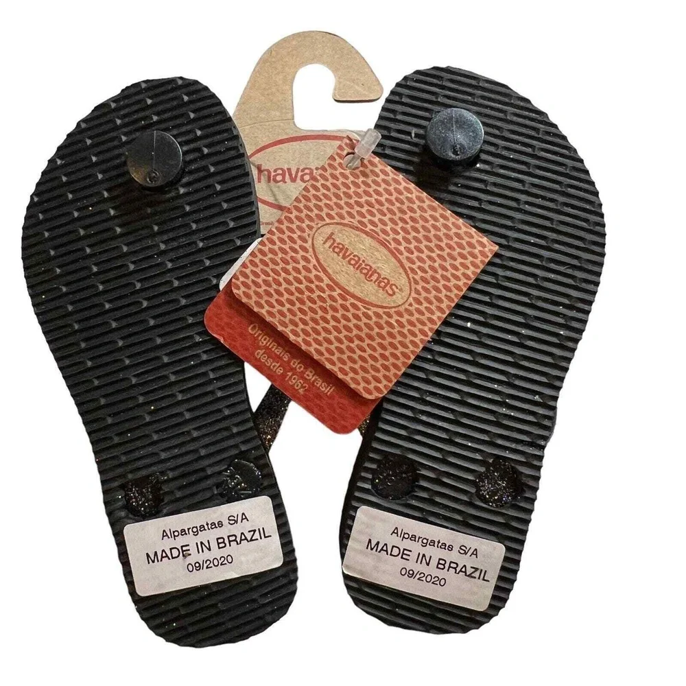 Havaianas Kids Slim Glitter‎ Flip Flops Size 11/12 New